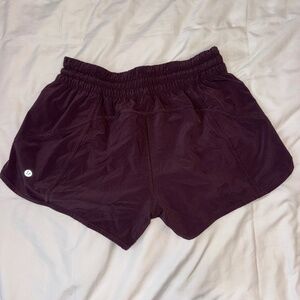 LULULEMON TRACKER SHORTS - PLUM BURGUNDY MAROON - SIZE 10